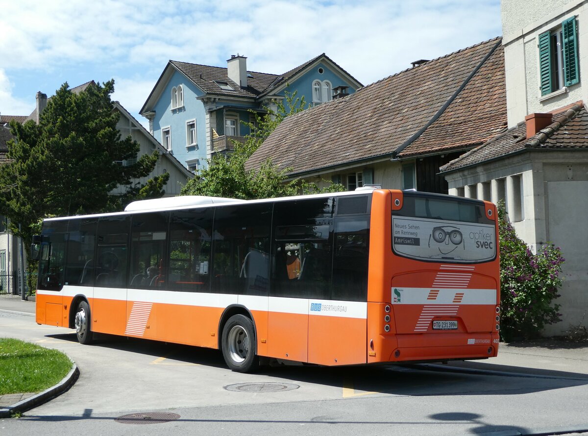 (249'926) - BOTG Amriswil - Nr. 402/TG 231'399 - Neoplan (ex Nr. 6) am 12. Mai 2023 beim Bahnhof Romanshorn