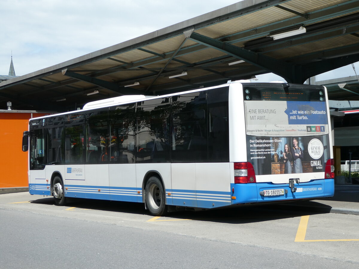 (249'927) - BOTG Amriswil - Nr. 409/TG 180'557 - MAN (ex Nr. 14) am 12. Mai 2023 beim Bahnhof Romanshorn