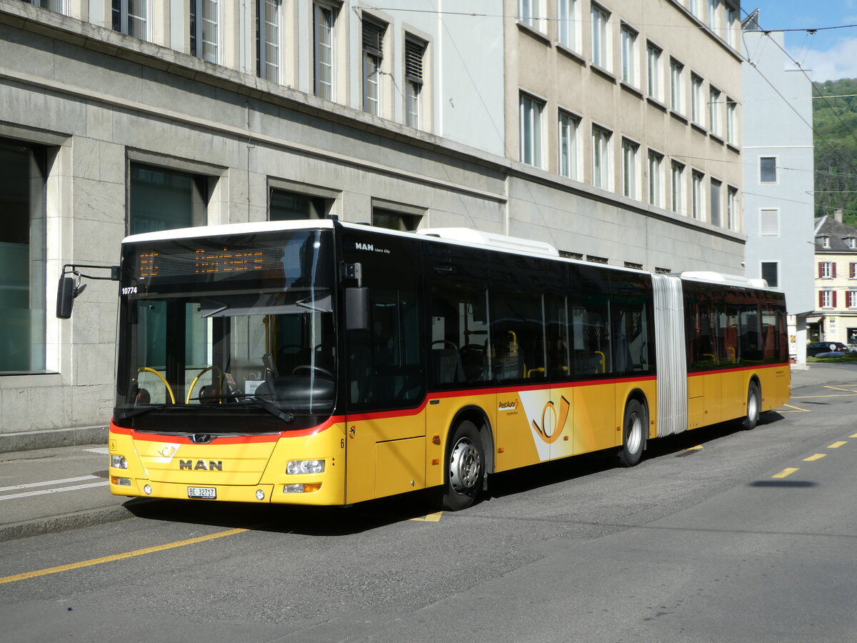 (250'135) - Steiner, Ortschwaben - Nr. 6/BE 32'717/PID 10'774 - MAN am 18. Mai 2023 beim Bahnhof Biel