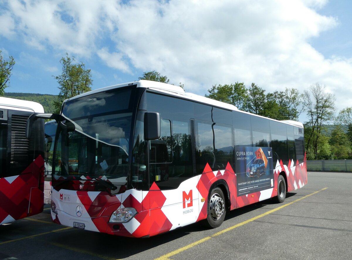 (250'147) - CarPostal Ouest - JU 52'448/PID 11'330 - Mercedes am 18. Mai 2023 in Develier, Parkplatz