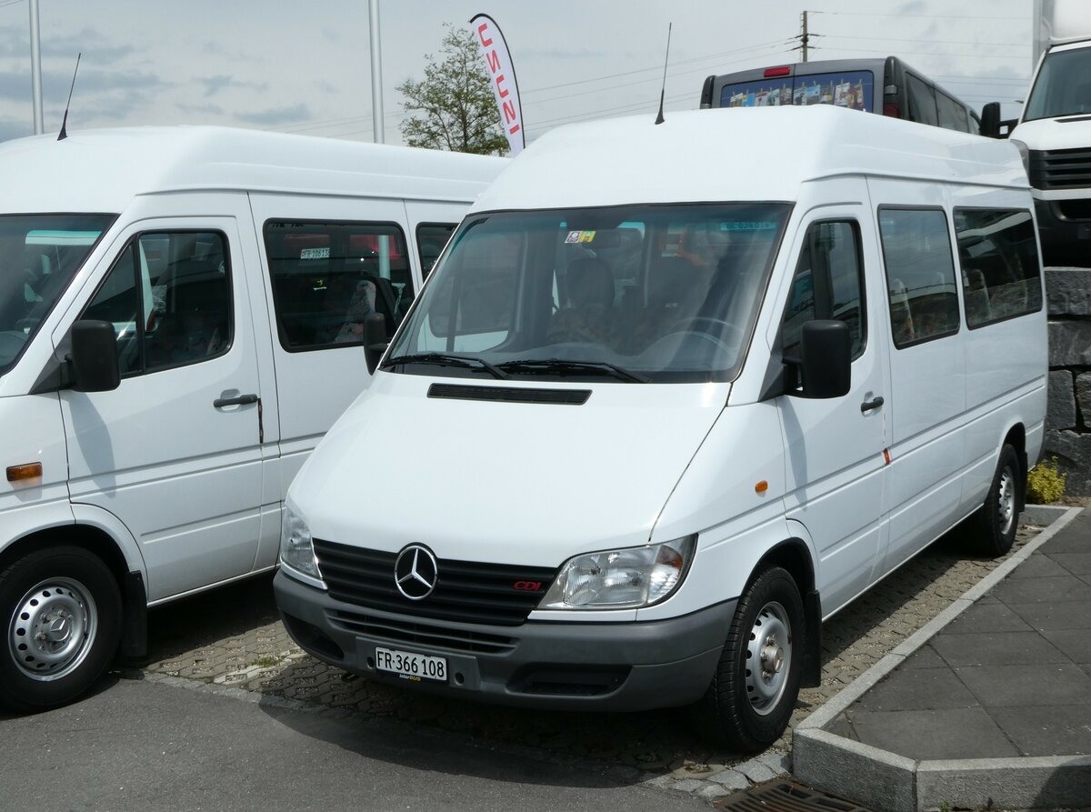 (250'235) - Interbus, Kerzers - FR 366'108 - Mercedes am 18. Mai 2023 in Kerzers, Interbus