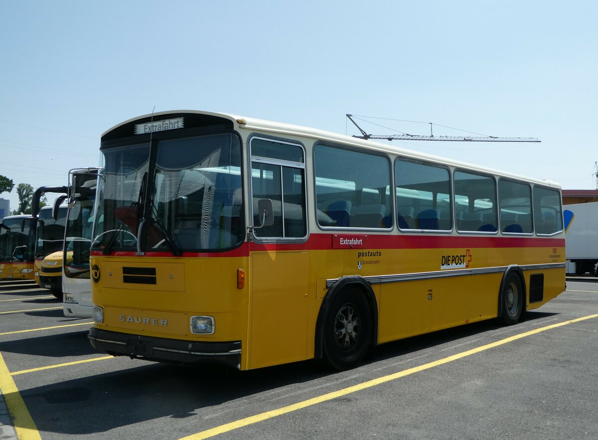 (250'703) - Eichenberger, Bsingen - Saurer/R&J (ex Schlapp, Cottens; ex Ruklic, Schaffhausen; ex Heim Flums; ex Frigg, Zernez; ex P 24'279) am 29. Mai 2023 in Kerzers, Interbus