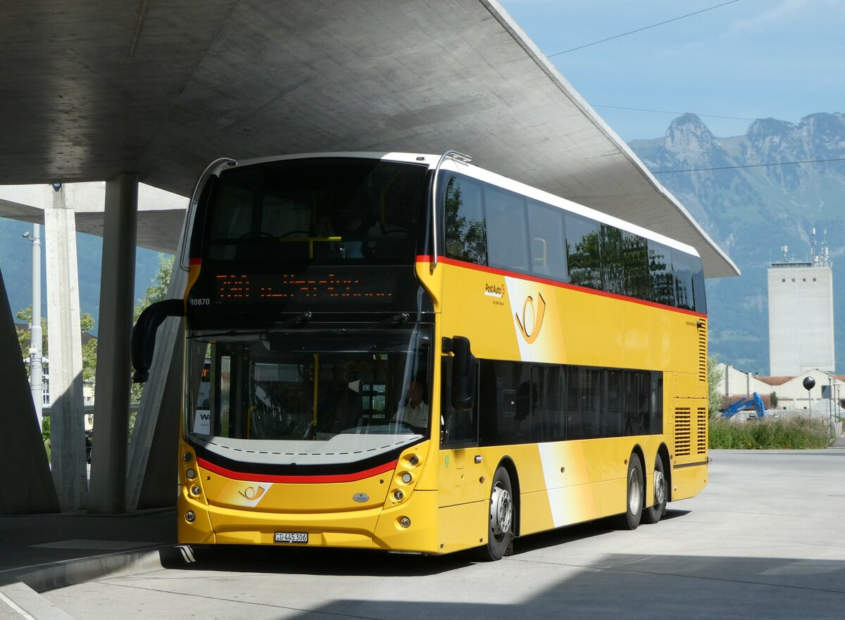 (250'756) - PostAuto Ostschweiz - SG 445'306/PID 10'870 - Alexander Dennis (ex AR 45'268) am 30. Mai 2023 beim Bahnhof Buchs