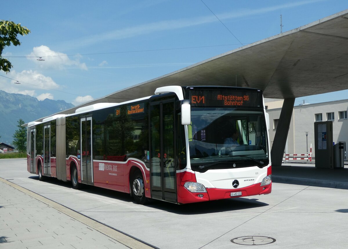 (250'813) - RTB Altsttten - Nr. 926/SG 482'222 - Mercedes (ex Wiener Linien, A-Wien Nr. 8736) am 30. Mai 2023 beim Bahnhof Buchs