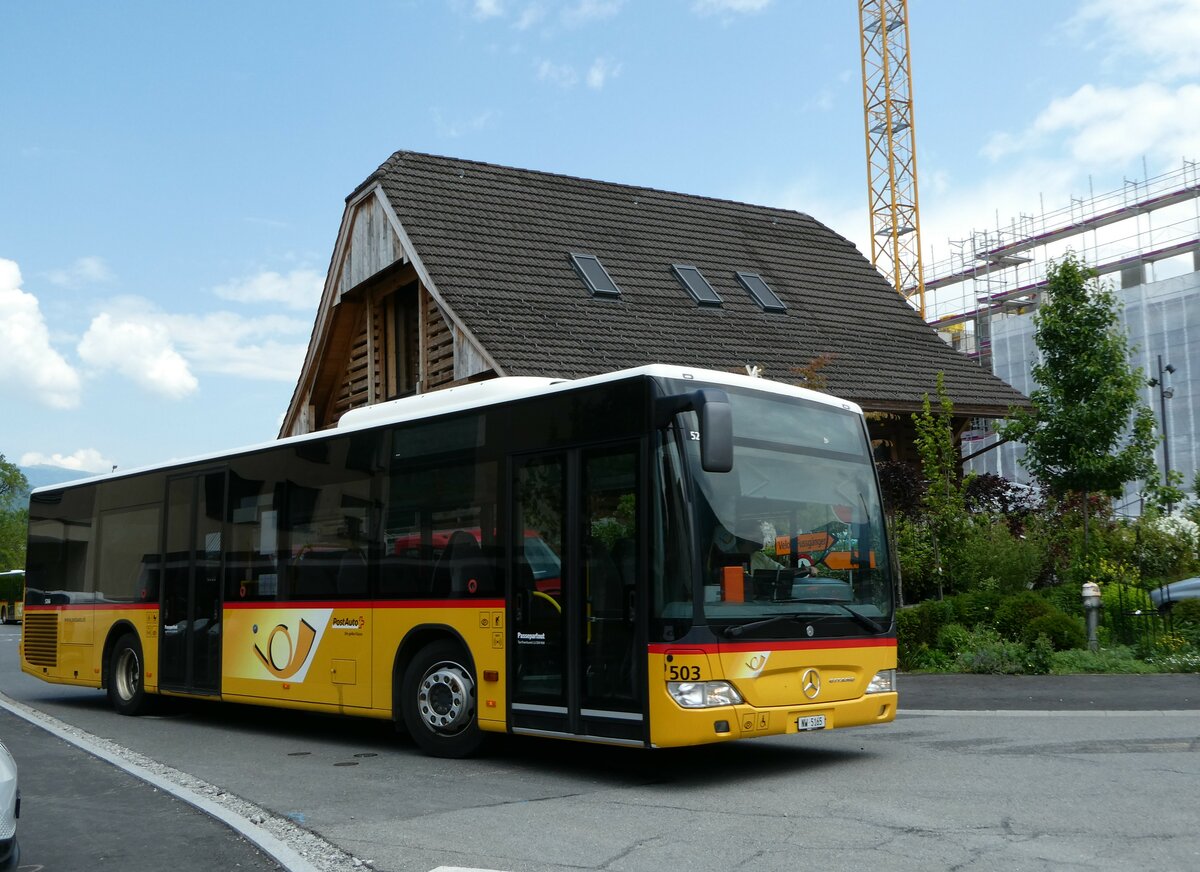 (250'885) - PostAuto Zentralschweiz - Nr. 503/NW 5165/PID 5266 - Mercedes (ex Nr. 53; ex Nr. 32; ex Thepra, Stans Nr. 32) am 1. Juni 2023 beim Bahnhof Stans