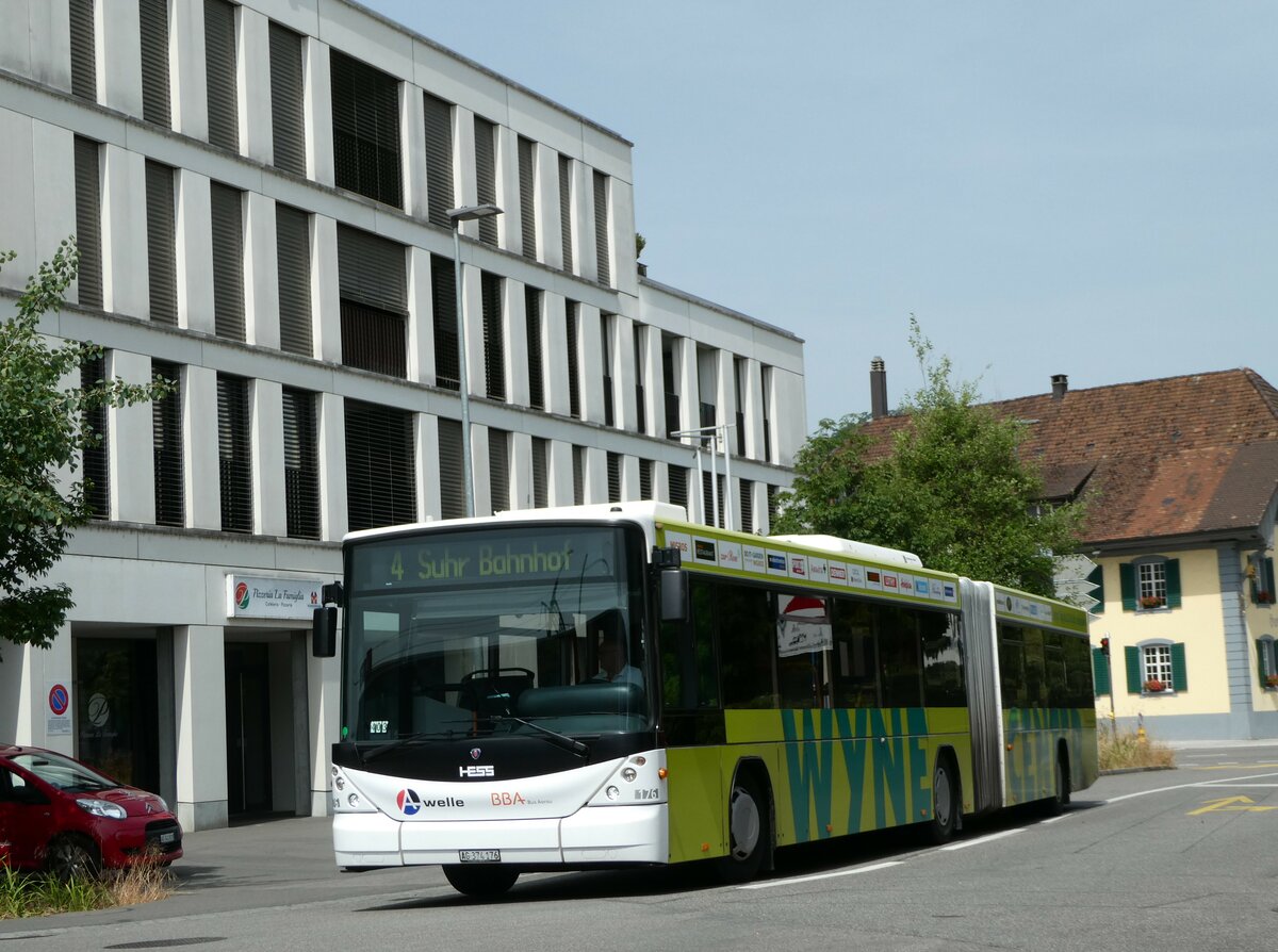 (251'787) - BBA Aarau - Nr. 176/AG 374'176 - Scania/Hess am 20. Juni 2023 beim Bahnhof Suhr