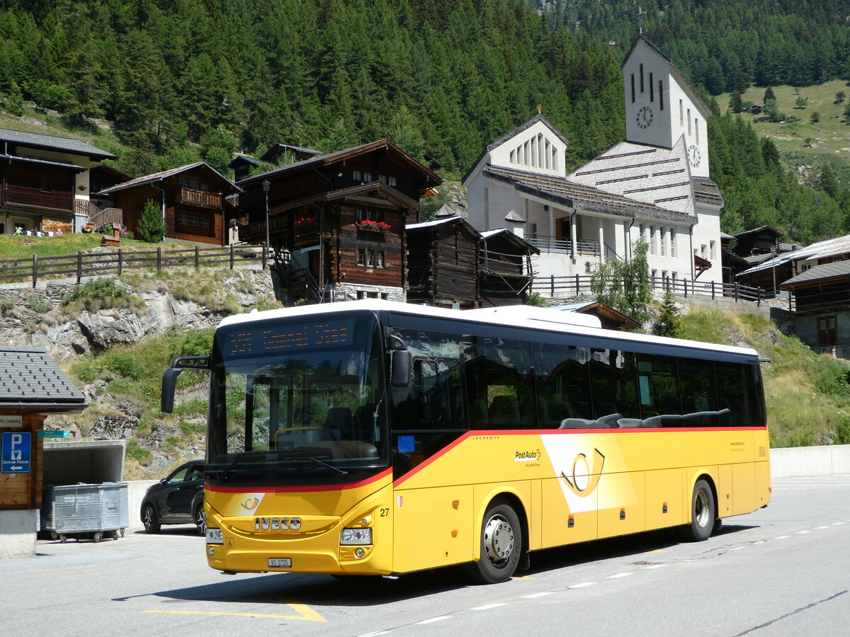 (252'094) - Jaggi, Kippel - Nr. 27/VS 2725/PID 10'485 - Iveco am 26. Juni 2023 in Blatten (Ltschen), Dorf