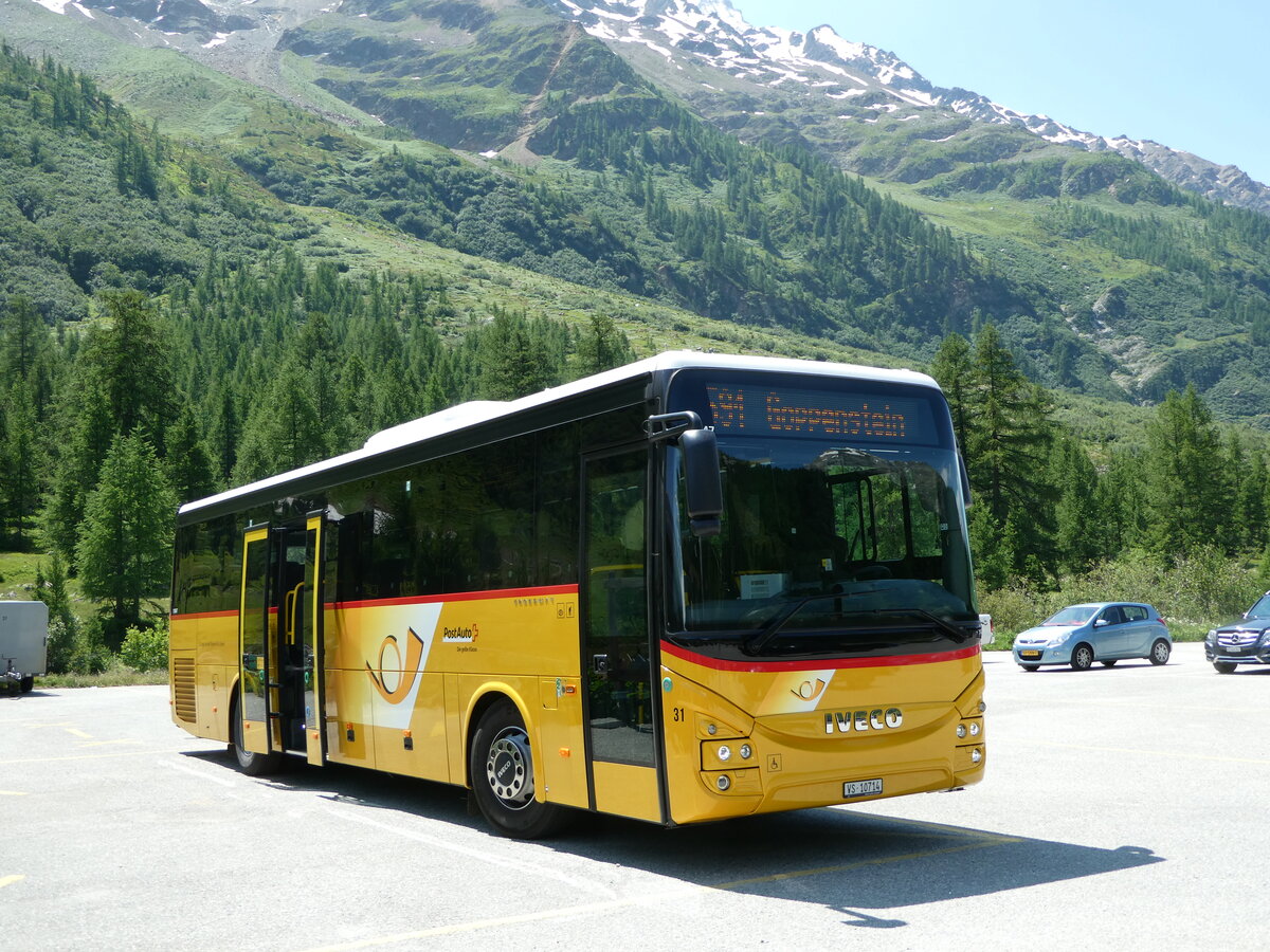 (252'096) - Jaggi, Kippel - Nr. 31/VS 10'714/PID 11'847 - Iveco am 26. Juni 2023 auf der Fafleralp