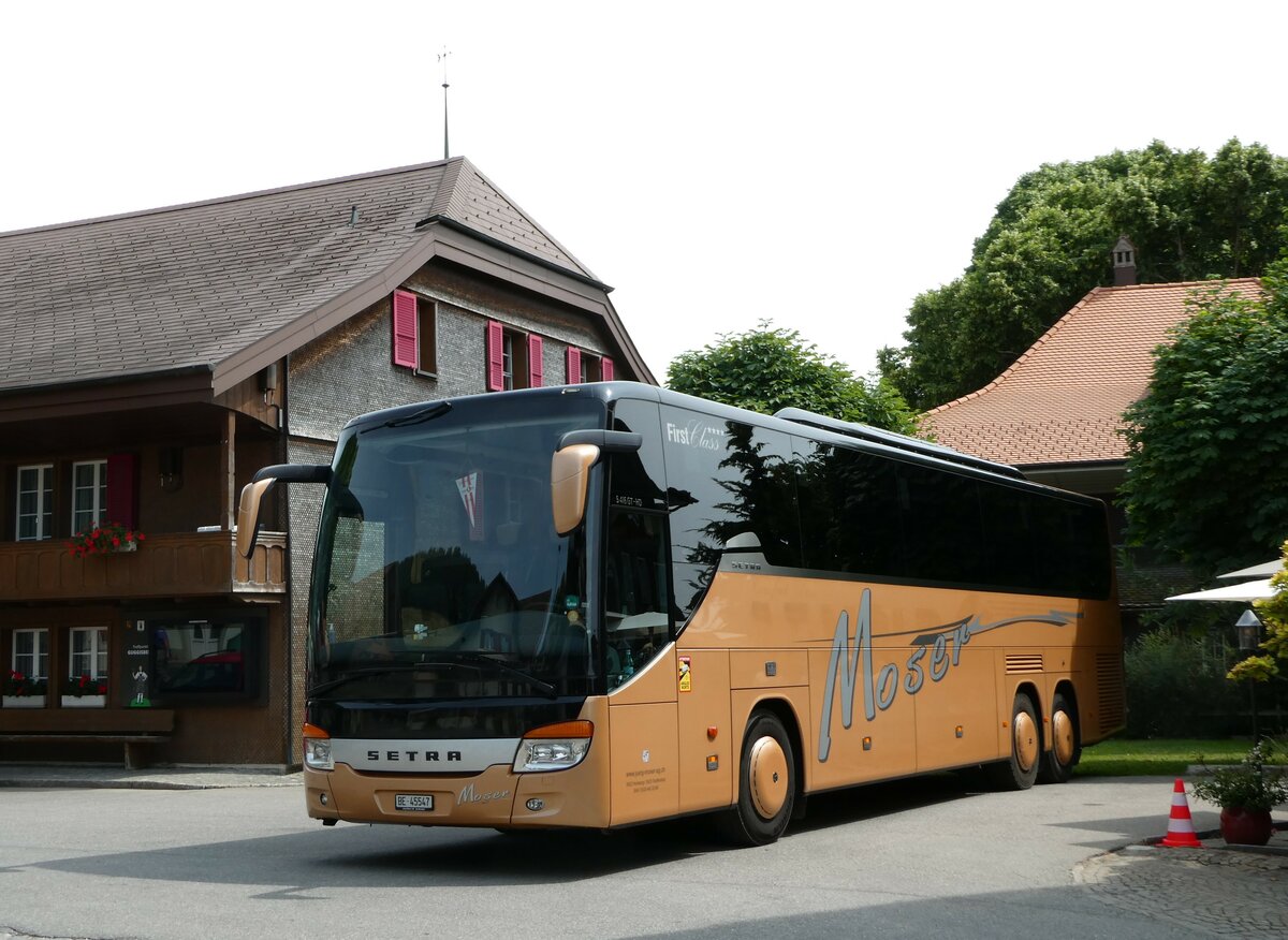 (252'151) - Moser, Teuffenthal - BE 45'547 - Setra (ex Arnold, D-Dietmannsried) am 27. Juni 2023 in Guggisberg, Sternen