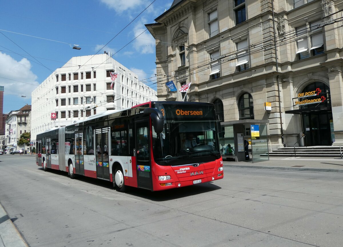 (252'310) - SW Winterthur - Nr. 366/ZH 492'366 - MAN am 2. Juli 2023 beim Hauptbahnhof Winterthur