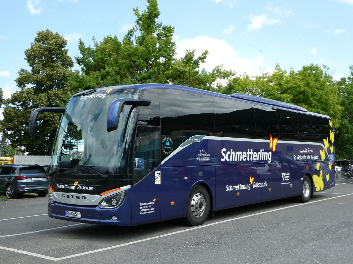 (252'368) - Aus Deutschland: Schmetterling, Obertrubach - FO-CM 516 - Setra am 6. Juli 2023 in Thun, Seestrasse