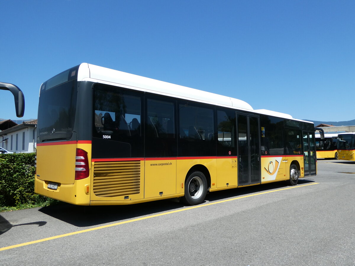 (252'488) - CarPostal Ouest - VD 1465/PID 5004 - Mercedes (ex TPB, Sdeilles) am 8. Juli 2023 in Yverdon, Garage