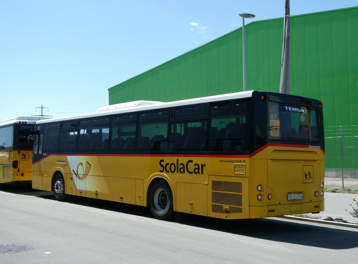 (252'516) - CarPostal Ouest - VD 623'276/PID 5349 - Temsa (ex Autopostale, Mendrisio; ex AutoPostale Ticino) am 8. Juli 2023 in Kerzers, Interbus