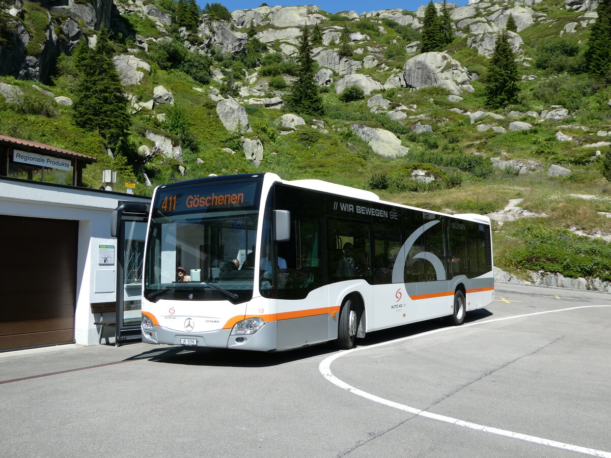 (252'545) - AAGU Altdorf - Nr. 13/UR 9298/PID 11'253 - Mercedes am 9. Juli 2023 in Gscheneralp, Dammagletscher