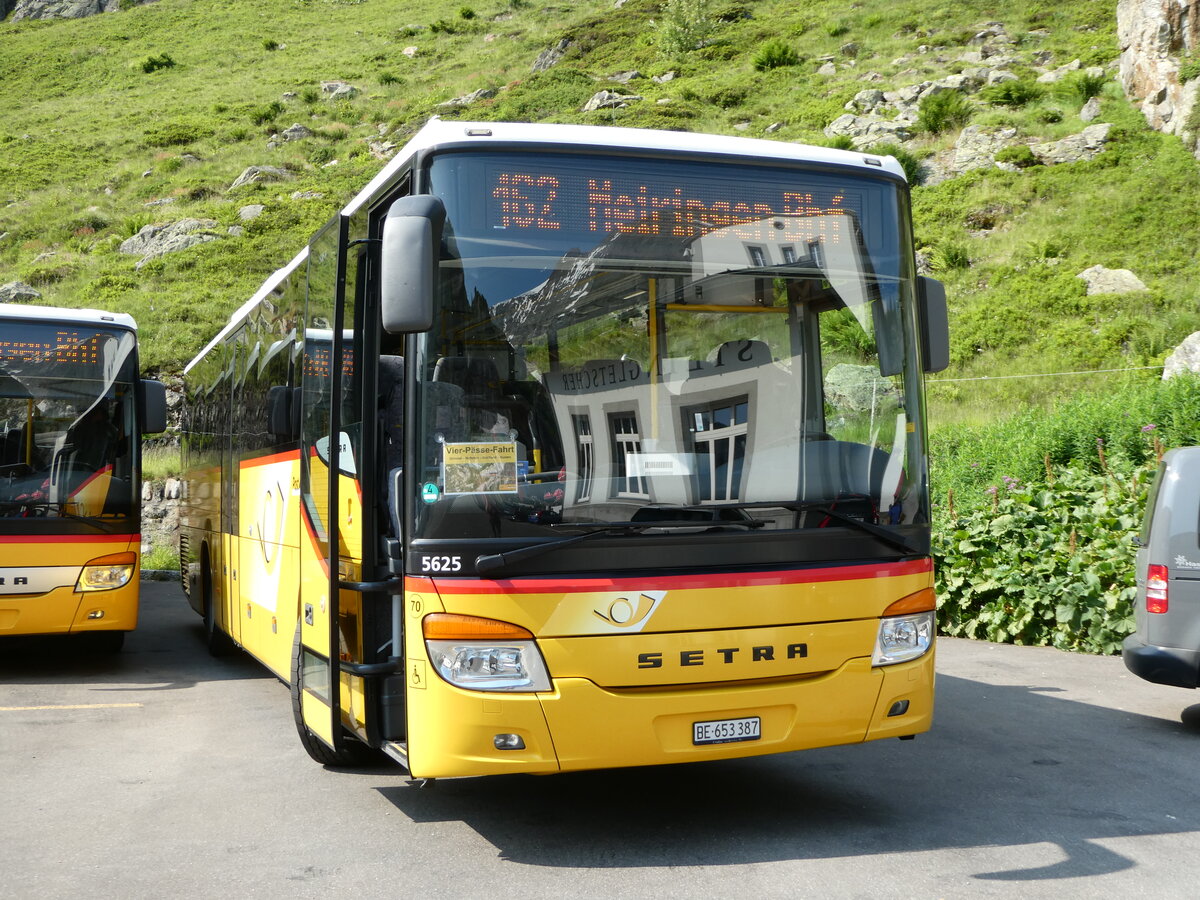 (252'586) - PostAuto Bern - Nr. 70/BE 653'387/PID 5625 - Setra am 9. Juli 2023 in Susten, Steingletscher