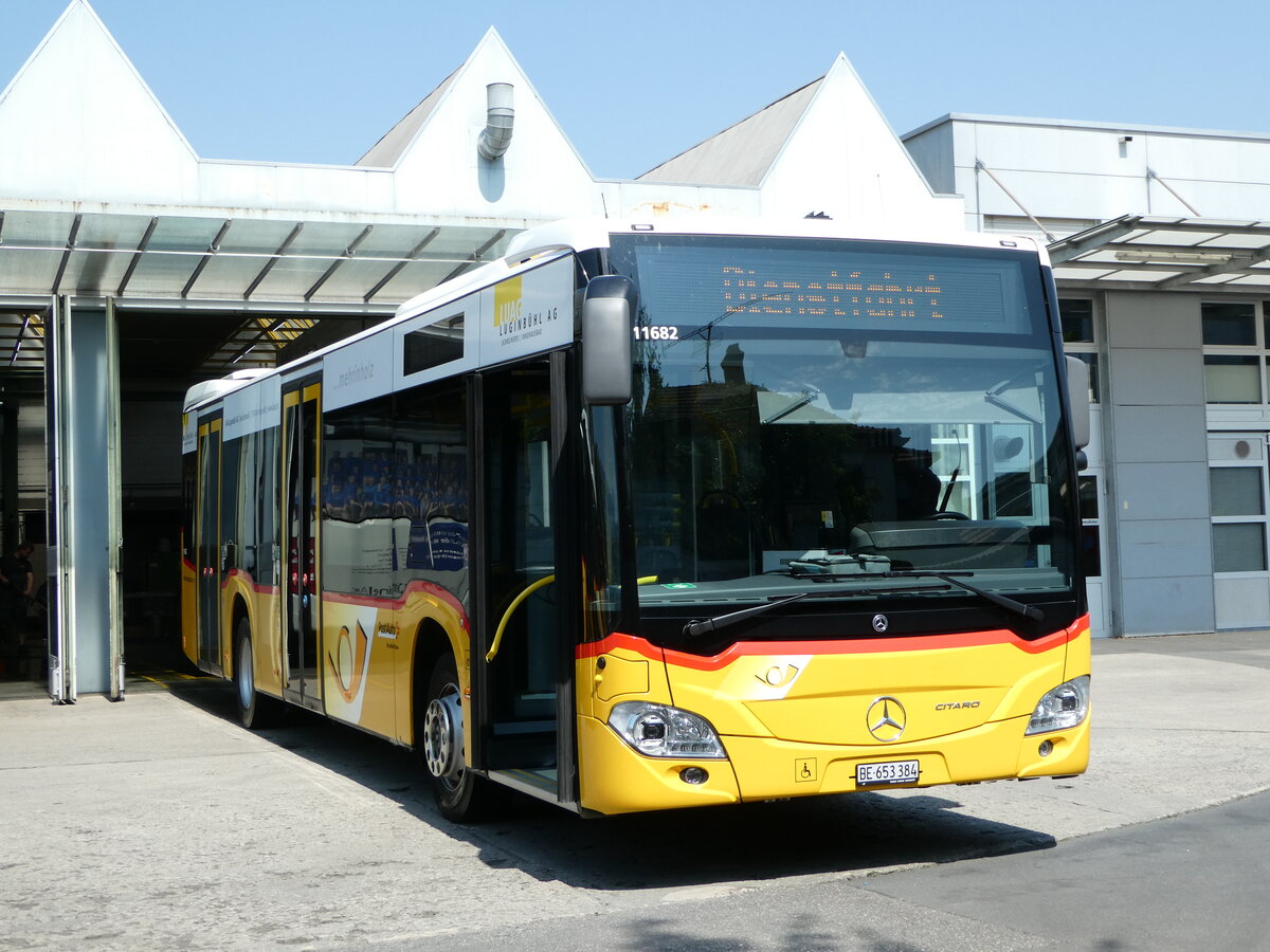 (252'589) - PostAuto Bern - BE 653'384/PID 11'682 - Mercedes am 10. Juli 2023 in Thun, Garage STI