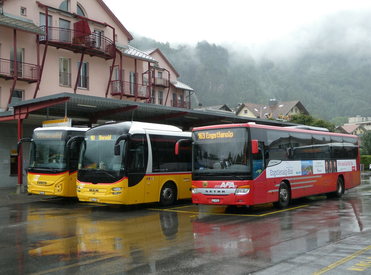 (252'981) - AFA Adelboden - Nr. 24/BE 26'701/PID 10'040 - Setra am 25. Juli 2023 in Meiringen, Postautostation (Einsatz: PostAuto fr Engstlenalp-Bus)