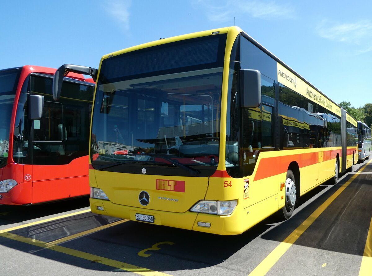 (253'613) - BLT Oberwil - Nr. 54/BL 190'358 - Mercedes am 11. August 2023 in Winterthur, EvoBus