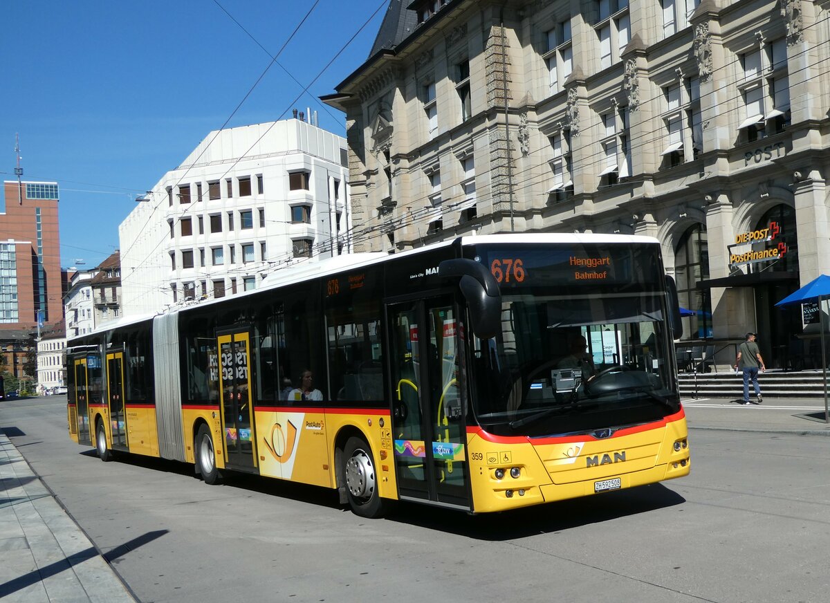 (253'649) - Moser, Flaach - Nr. 359/ZH 592'508/PID 11'106 - MAN am 11. August 2023 beim Hauptbahnhof Winterthur