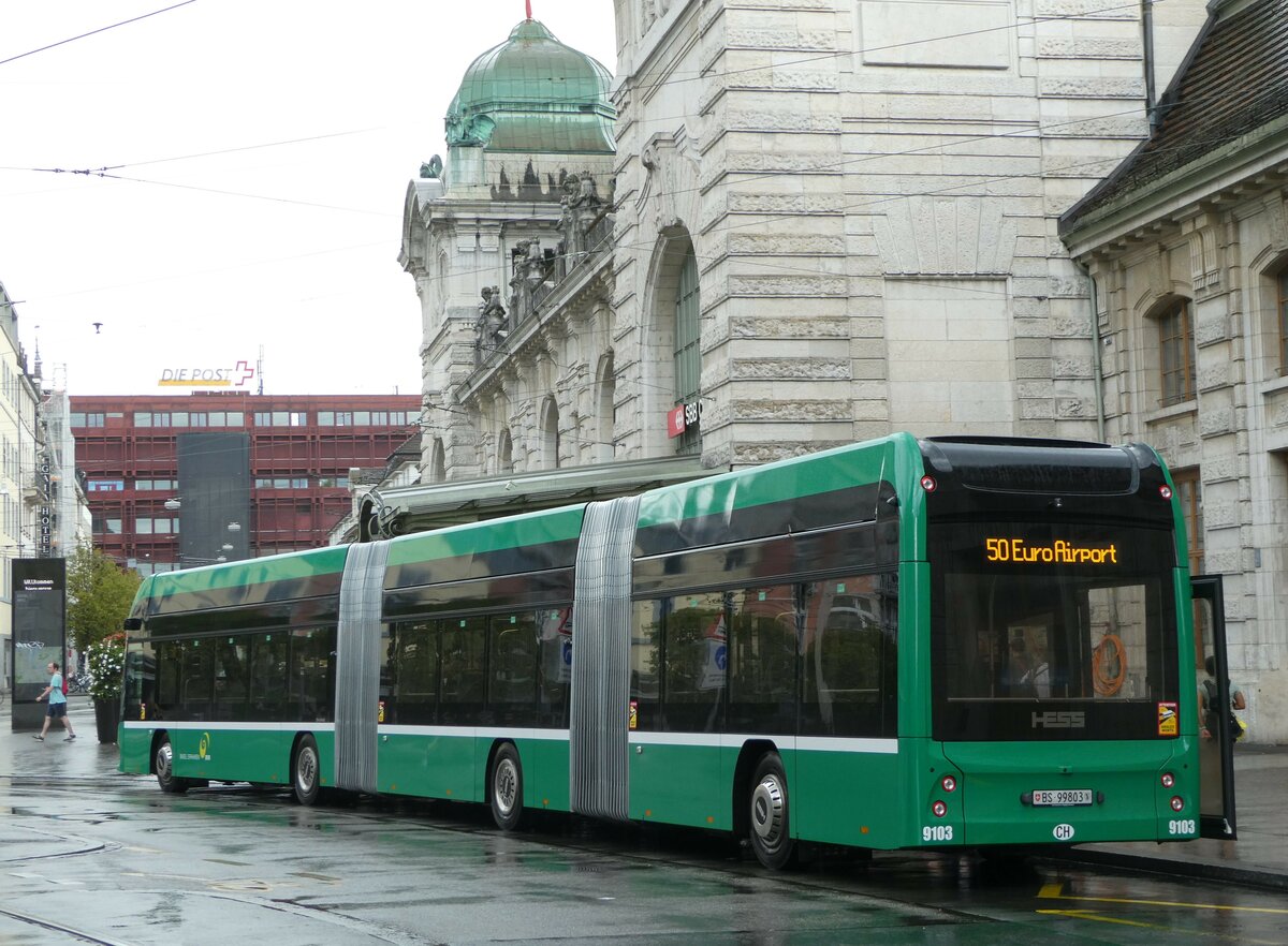 (253'665) - BVB Basel - Nr. 9103/BS 99'803 - Hess am 12. August 2023 beim Bahnhof Basel