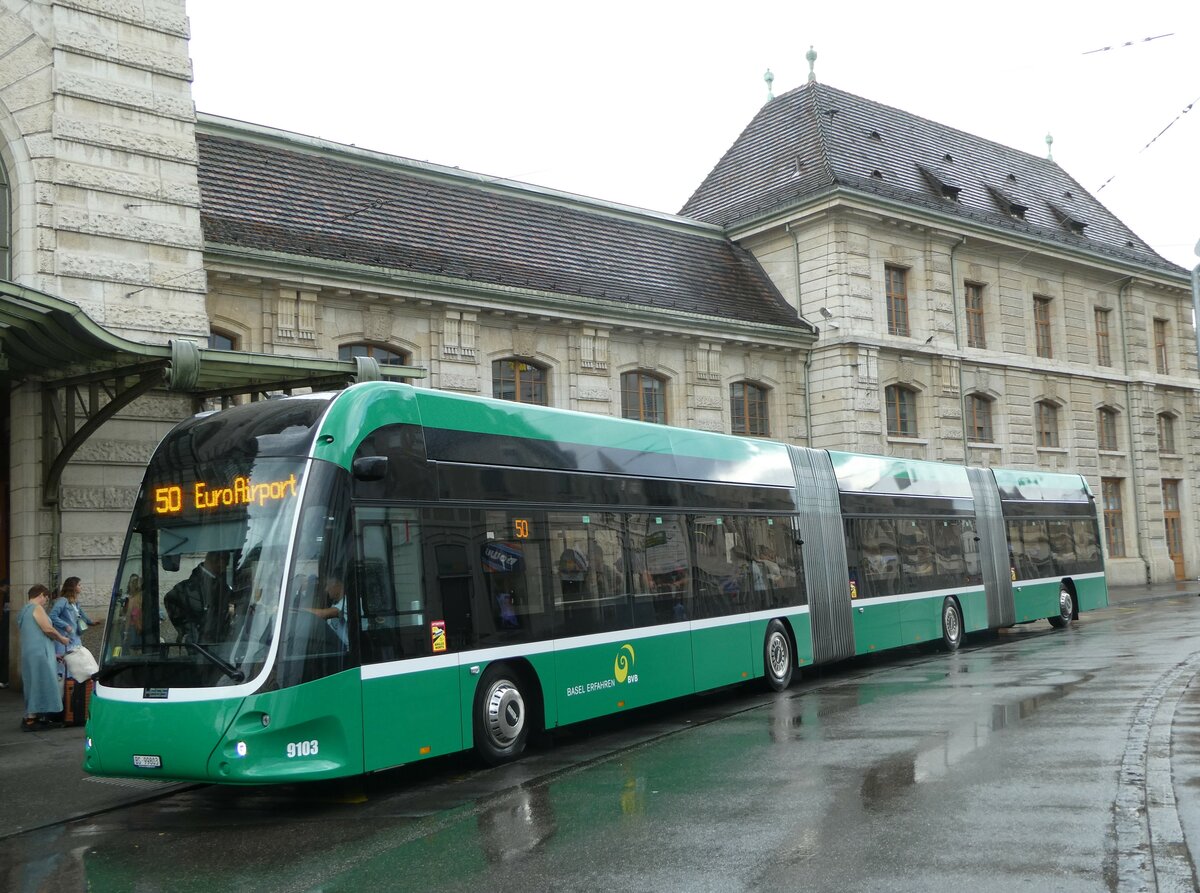 (253'666) - BVB Basel - Nr. 9103/BS 99'803 - Hess am 12. August 2023 beim Bahnhof Basel