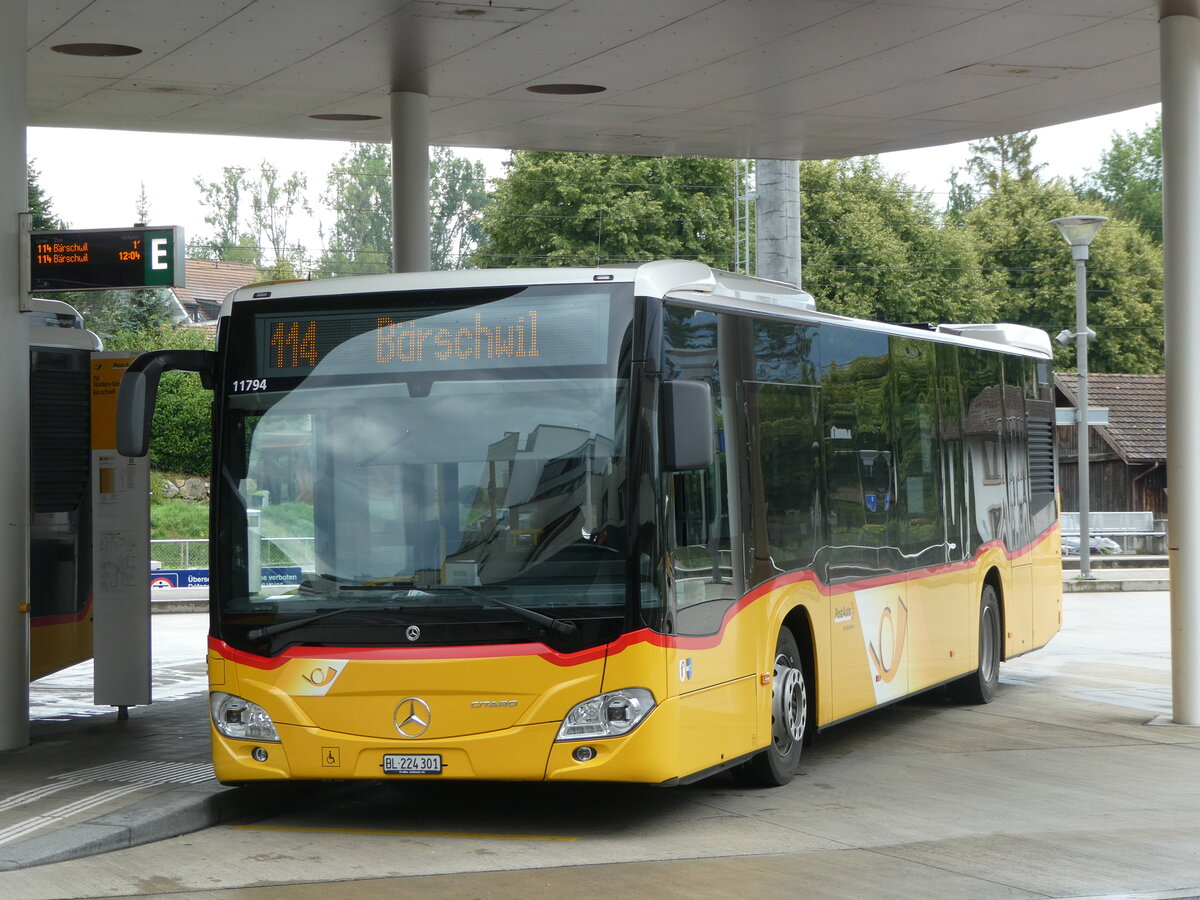 (253'678) - PostAuto Nordschweiz - BL 224'301/PID 11'794 - Mercedes am 12. August 2023 beim Bahnhof Laufen