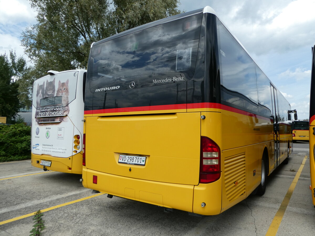 (253'738) - CarPostal Ouest - VD 298'701/PID 11'361 - Mercedes am 12. August 2023 in Yverdon, Garage