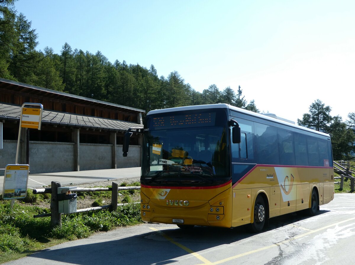 (253'825) - Autotour, Visp - VS 504/PID 11'447 - Iveco am 15. August 2023 auf der Moosalp