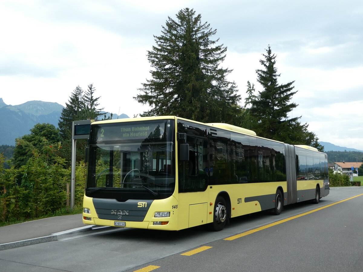 (253'874) - STI Thun - Nr. 145/BE 801'145 - MAN am 17. August 2023 in Thun, Schorenfriedhof