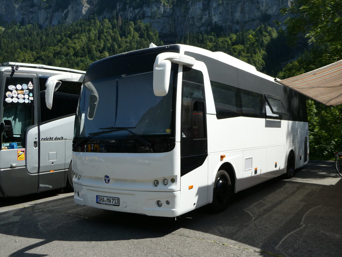 (253'954) - Aus Deutschland: Walter, brigshausen - SHA-MW 713 - Temsa am 19. August 2023 in Hoch-Ybrig, Talstation Weglosen