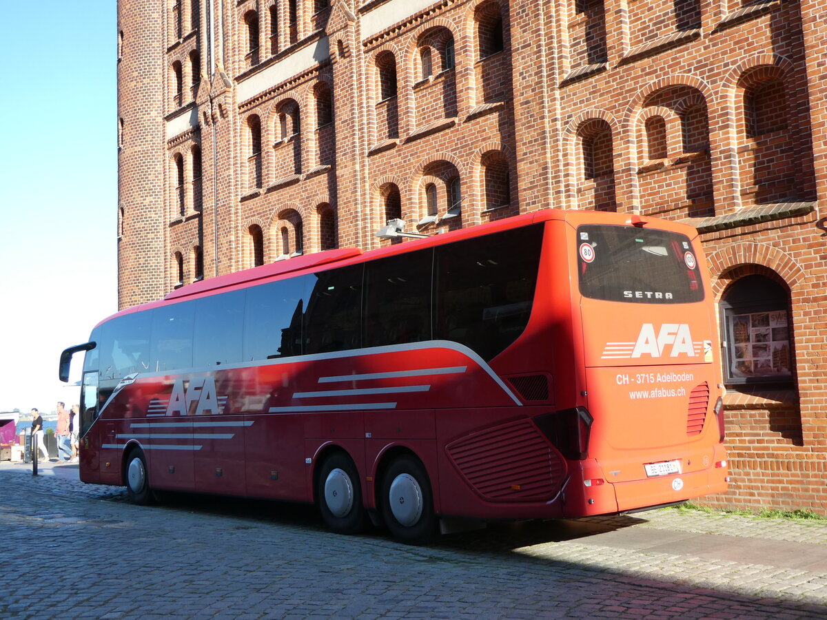 (254'702) - Aus der Schweiz: AFA Adelboden - Nr. 16/BE 21'181 - Setra am 2. September 2023 in Stralsund, Hafen