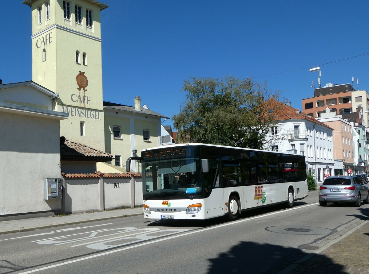 (254'781) - BBS Brandner, Krumbach - MN-DP 53 - Setra am 4. September 2023 beim Bahnhof Memmingen