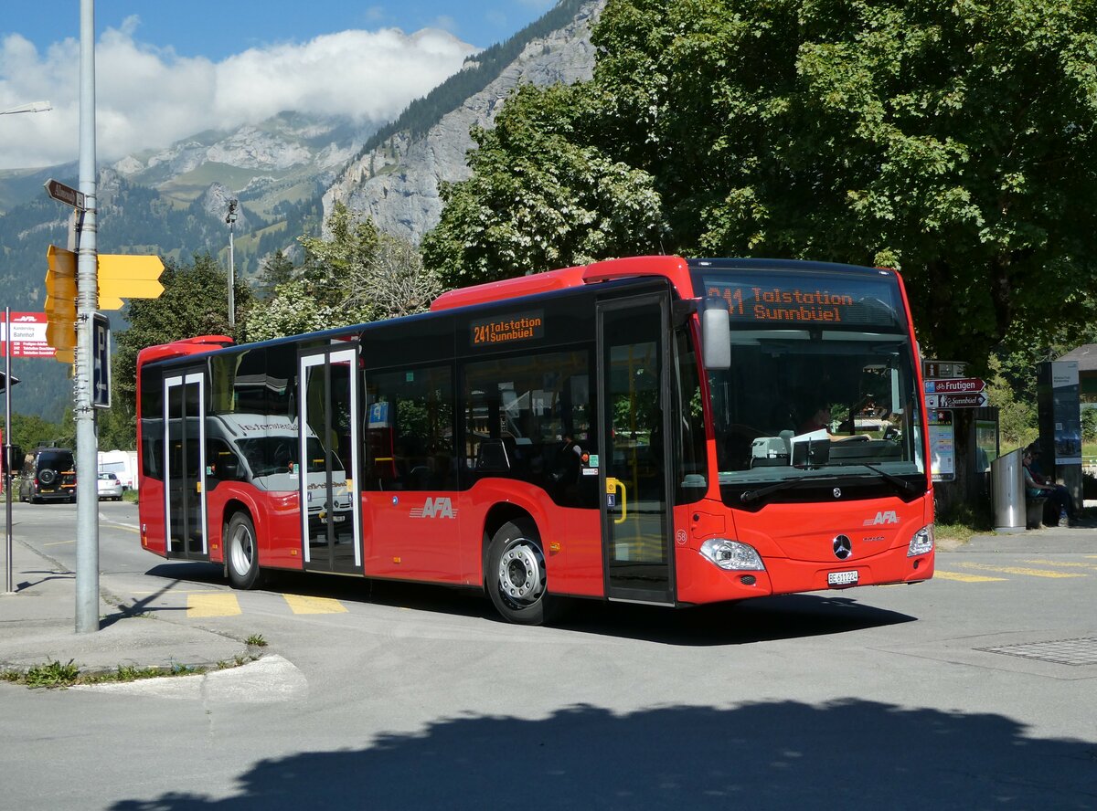 (254'848) - AFA Adelboden - Nr. 58/BE 611'224 - Mercedes am 6. September 2023 beim Bahnhof Kandersteg