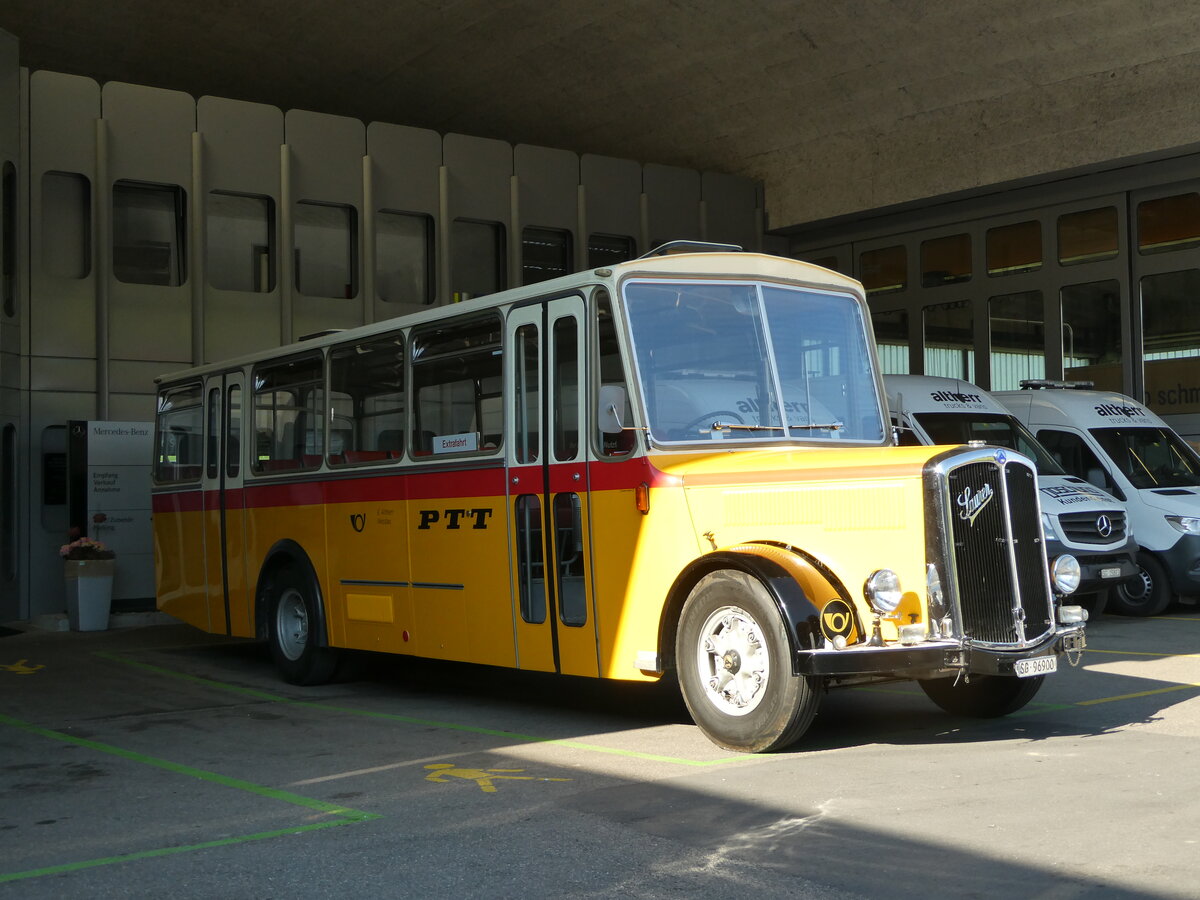 (254'954) - Altherr, Nesslau - SG 96'900 - Saurer/R&J am 9. September 2023 in Nesslau, Garage