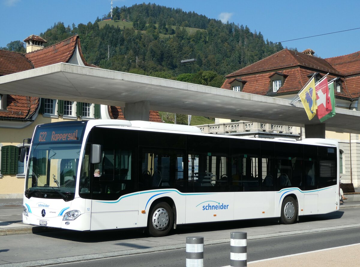 (254'960) - Schneider, Ermenswil - Nr. 12/SG 398'230 - Mercedes am 9. September 2023 beim Bahnhof Wattwil