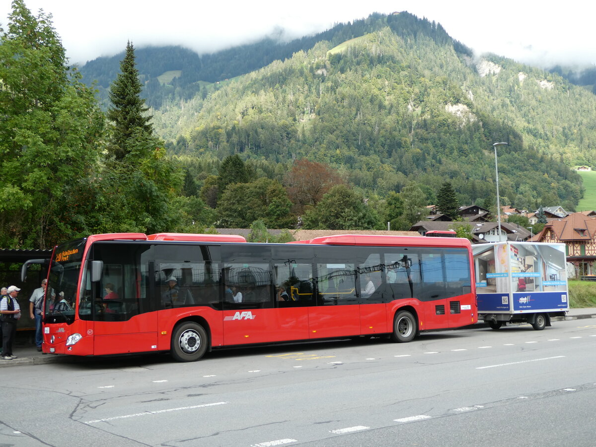 (255'187) - AFA Adelboden - Nr. 97/BE 823'927 - Mercedes am 14. September 2023 beim Bahnhof Frutigen