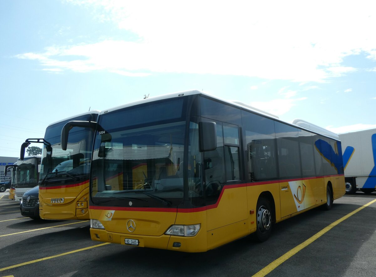 (255'217) - CarPostal Ouest - VD 1465/PID 5004 - Mercedes (ex TPB, Sdeilles) am 16. September 2023 in Kerzers, Interbus