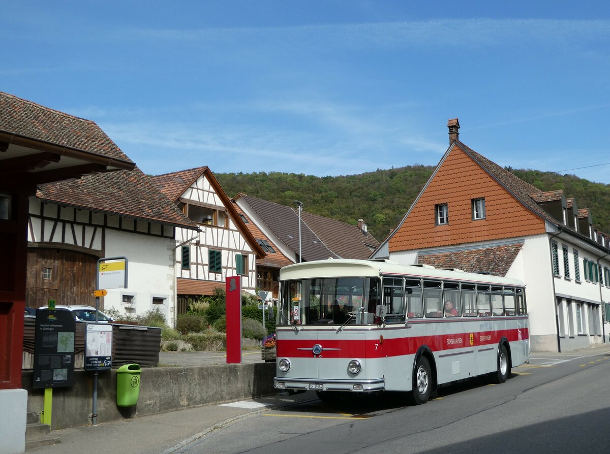 (255'367) - Borer, Neuhausen - Nr. 7/SH 19'684 - Saurer/Tscher (ex Heiniger, Btzberg; ex ASS Schleitheim Nr. 22; ex ASS Schleitheim Nr. 7) am 17. September 2023 in Lhningen, Dorf