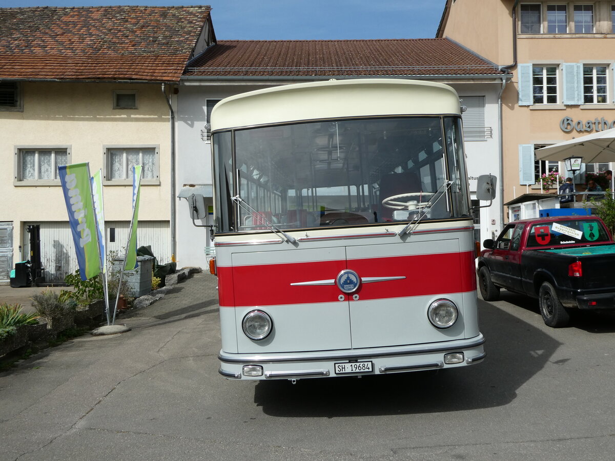 (255'383) - Borer, Neuhausen - Nr. 7/SH 19'684 - Saurer/Tscher (ex Heiniger, Btzberg; ex ASS Schleitheim Nr. 22; ex ASS Schleitheim Nr. 7) am 17. September 2023 in Beggingen, Dorf