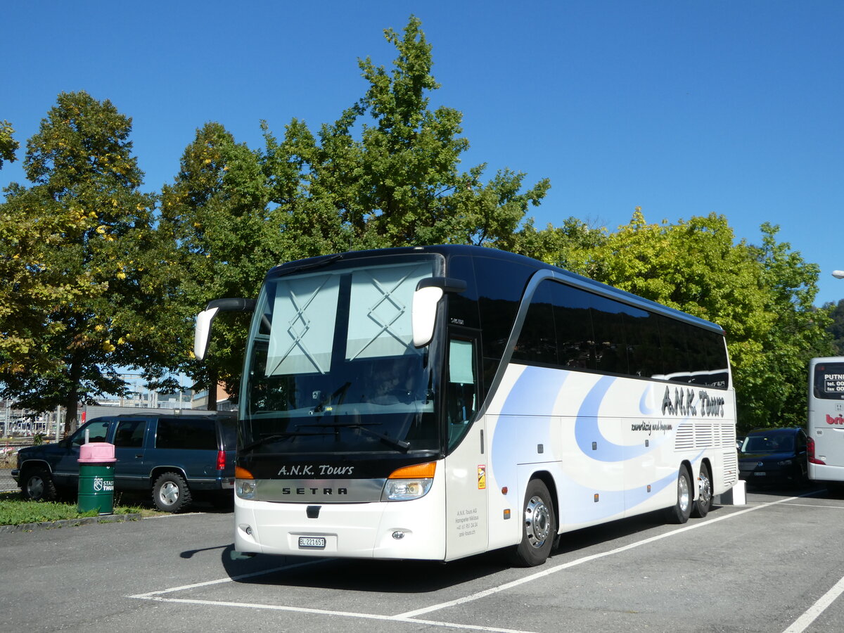 (255'448) - A.N.K. Tours, Liestal - BL 221'651 - Setra am 20. September 2023 in Thun, Seestrasse