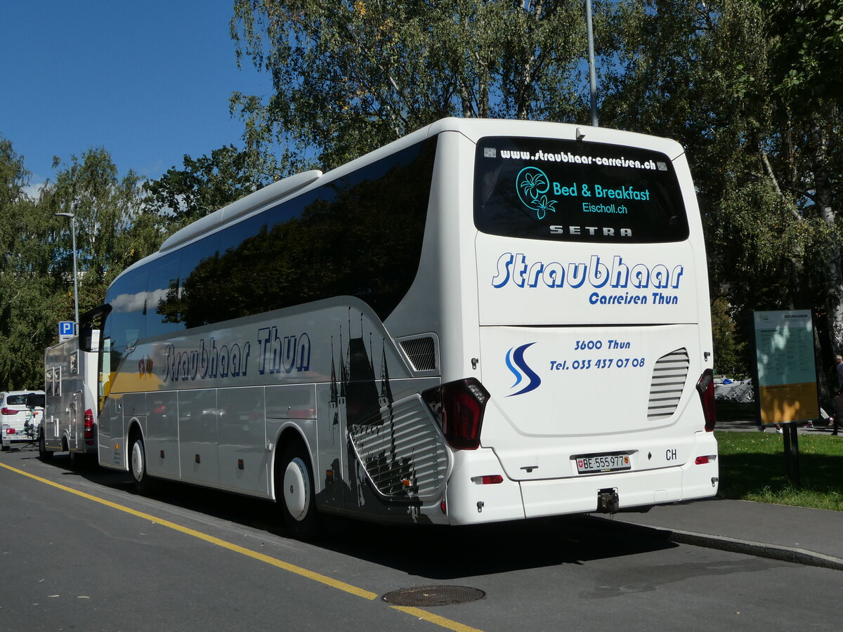 (255'541) - Straubhaar, Thun - Nr. 6/BE 555'977 - Setra am 24. September 2023 in Thun, Lachen