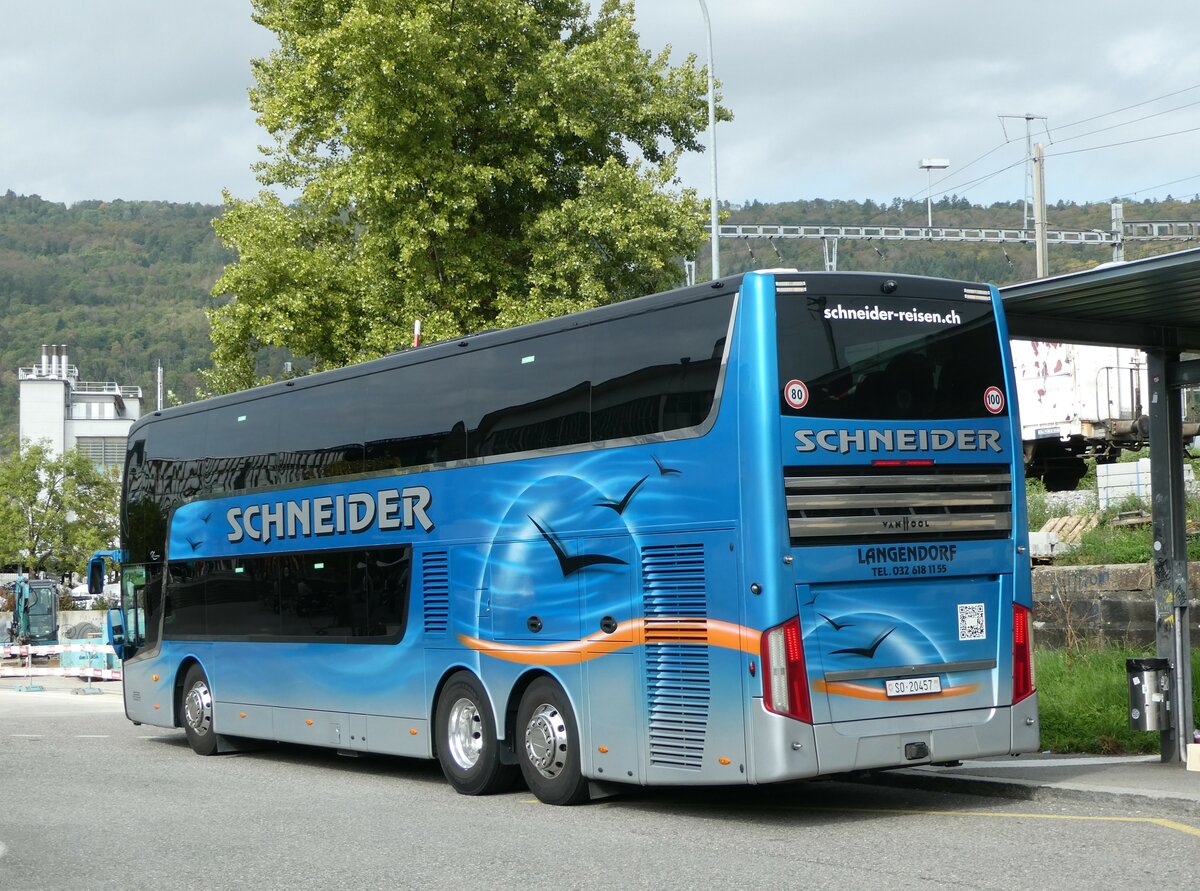 (255'744) - Schneider, Langendorf - SO 20'457 - Van Hool am 30. September 2023 in Biel, Car Terminal