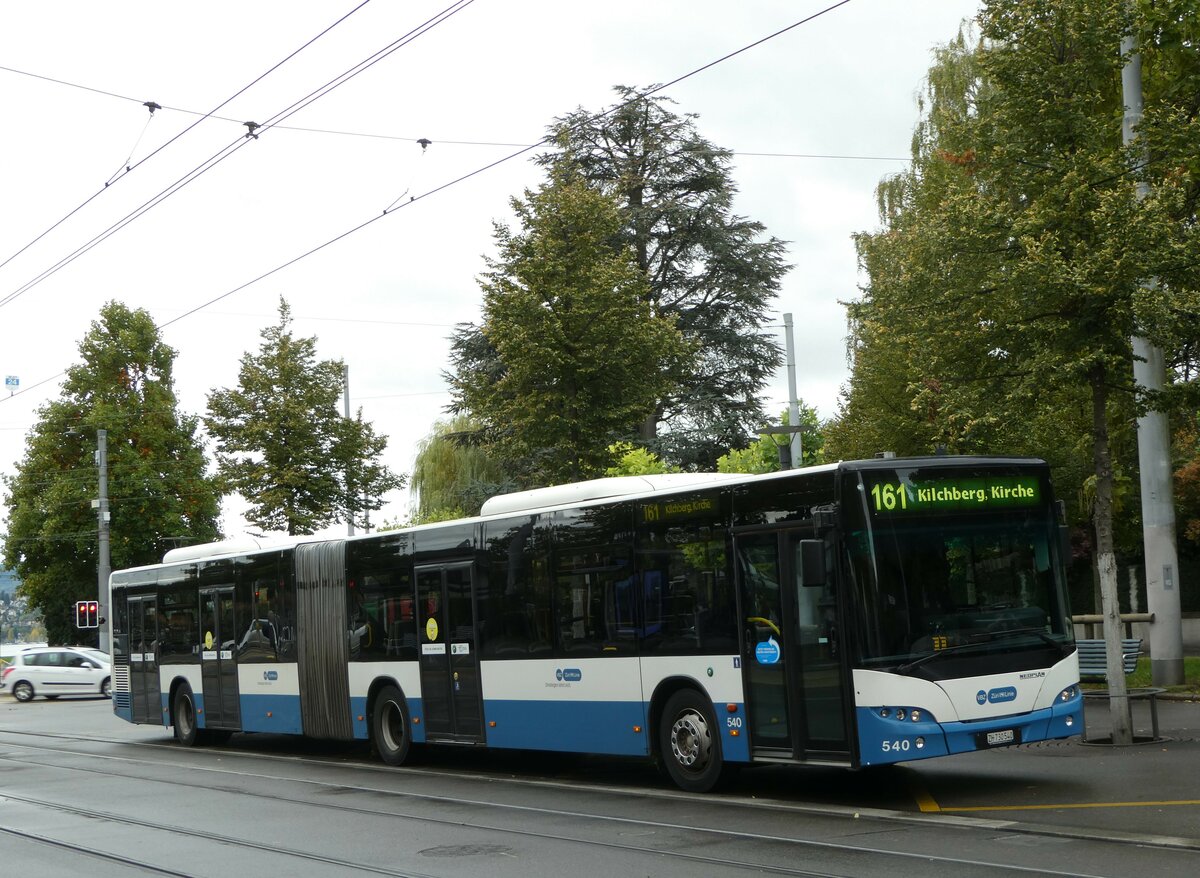 (256'241) - VBZ Zrich - Nr. 540/ZH 730'540 - Neoplan am 21. Oktober 2023 in Zrich, Brkliplatz