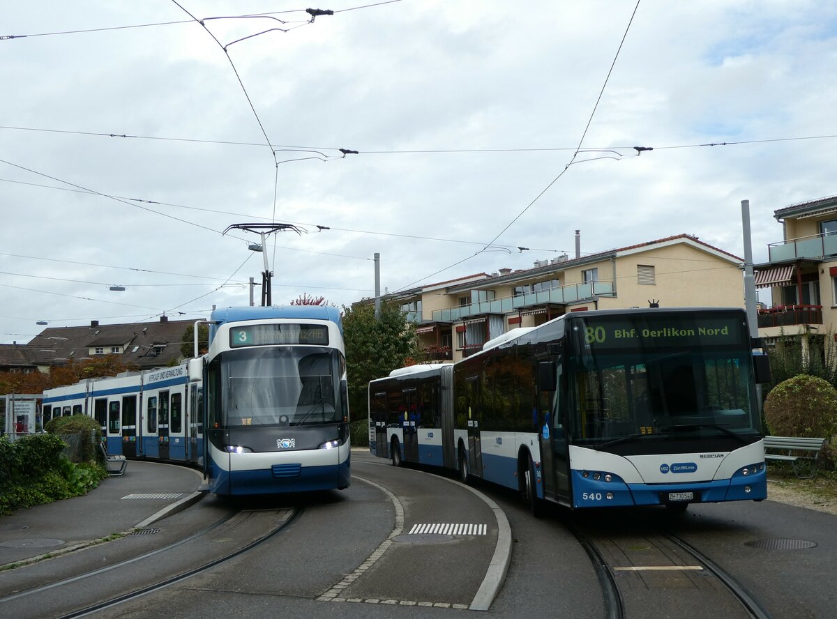 (256'279) - VBZ Zrich - Nr. 540/ZH 730'540 - Neoplan am 21. Oktober 2023 in Zrich, Albisrieden