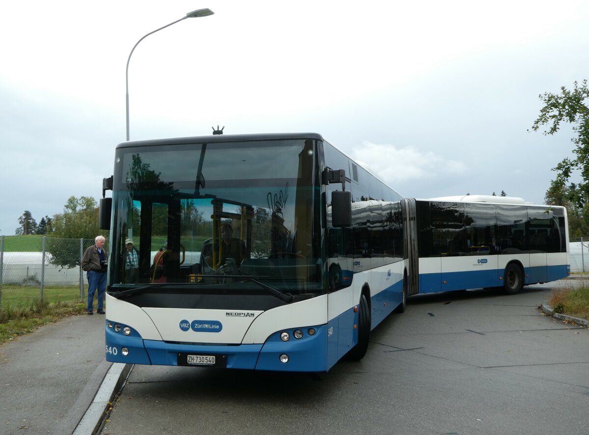 (256'342) - VBZ Zrich - Nr. 540/ZH 730'540 - Neoplan am 21. Oktober 2023 in Zrich, Waidhof