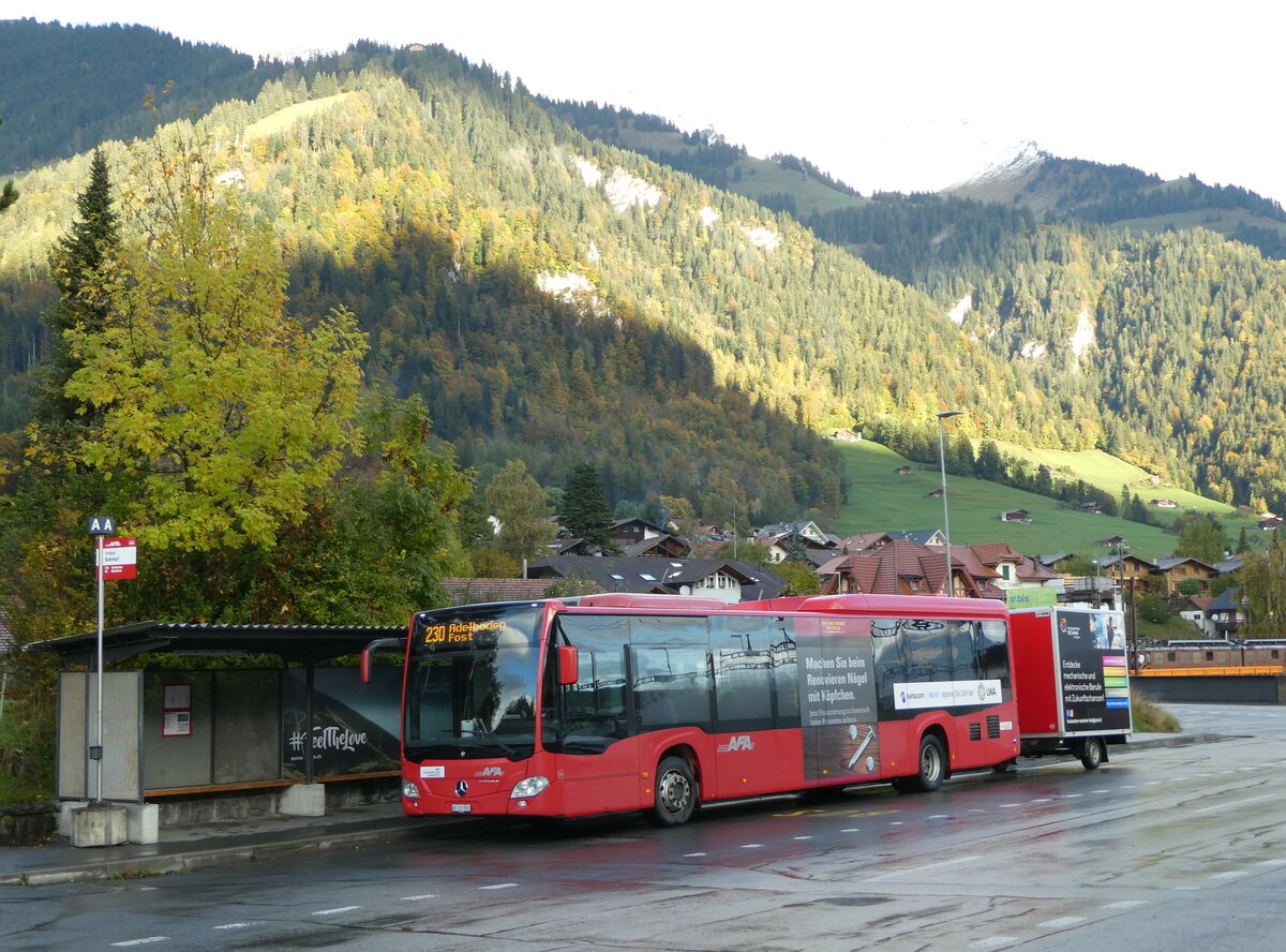 (256'439) - AFA Adelboden - Nr. 96/BE 823'926 - Mercedes am 27. Oktober 2023 beim Bahnhof Frutigen