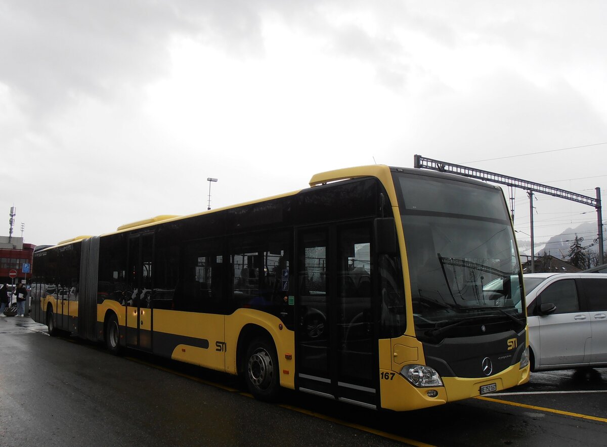 (257'525) - STI Thun - Nr. 167/BE 752'167 - Mercedes am 11. Dezember 2023 in Thun, CarTerminal