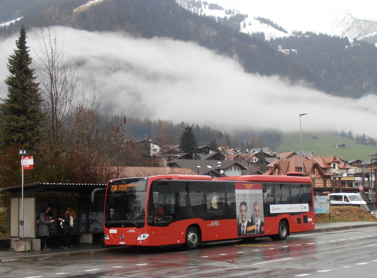 (257'599) - AFA Adelboden - Nr. 95/BE 26'774 - Mercedes am 12. Dezember 2023 beim Bahnhof Frutigen