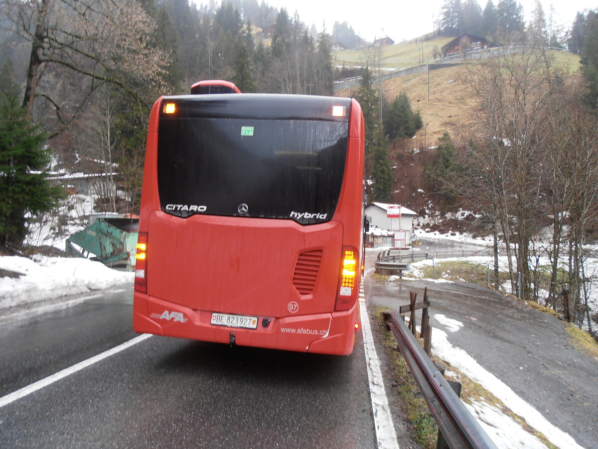 (257'613) - AFA Adelboden - Nr. 97/BE 823'927 - Mercedes am 12. Dezember 2023 in Achseten, Bettbach