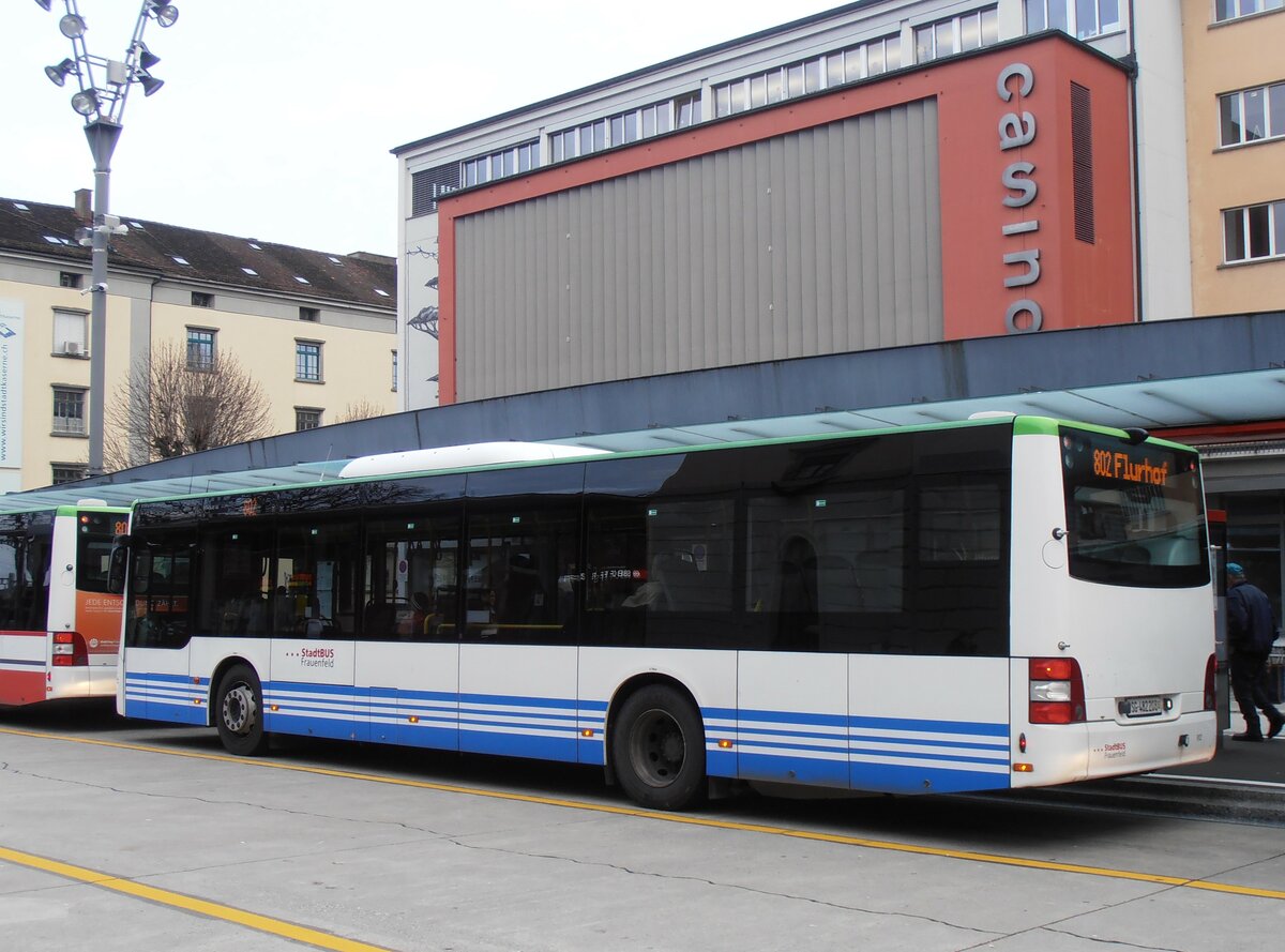 (257'642) - StadtBUS, Frauenfeld - Nr. 912/SG 482'208 - MAN (ex RTB Altsttten Nr. 912; ex PostBus/A BD 15'356) am 15. Dezember 2023 beim Bahnhof Frauenfeld